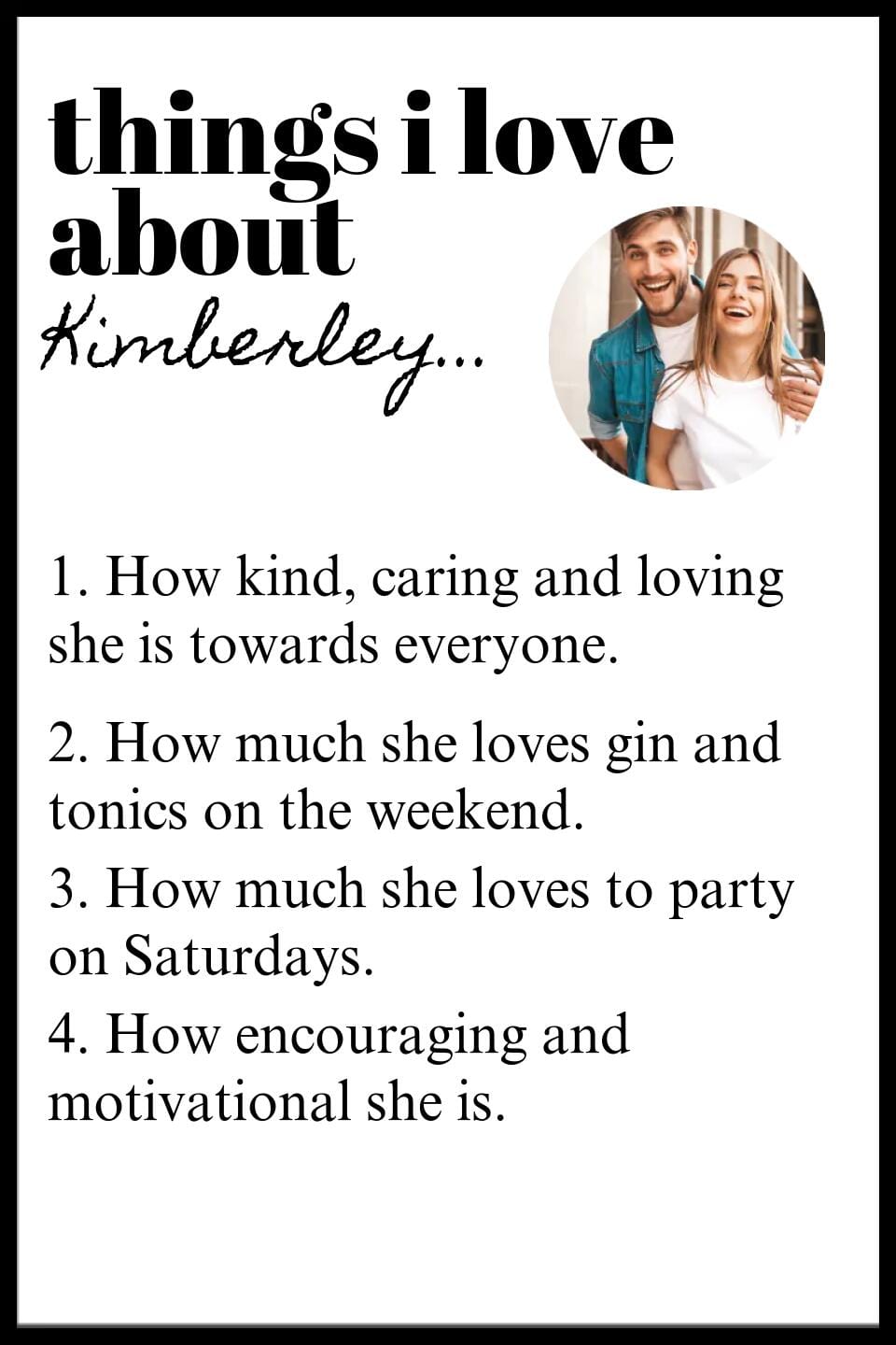 Things I Love About Framed Print